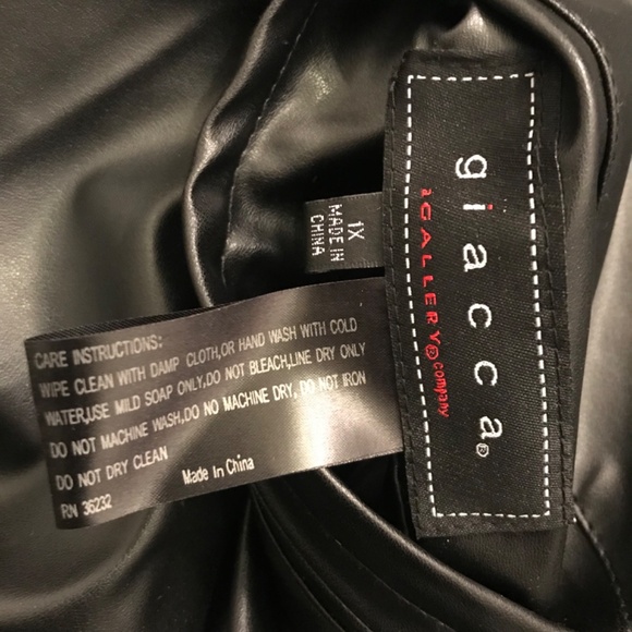 Vintage Y2K Giacca Black Reversible Jacket Coat Textured Faux Fur Vegan Leather - Picture 8 of 16